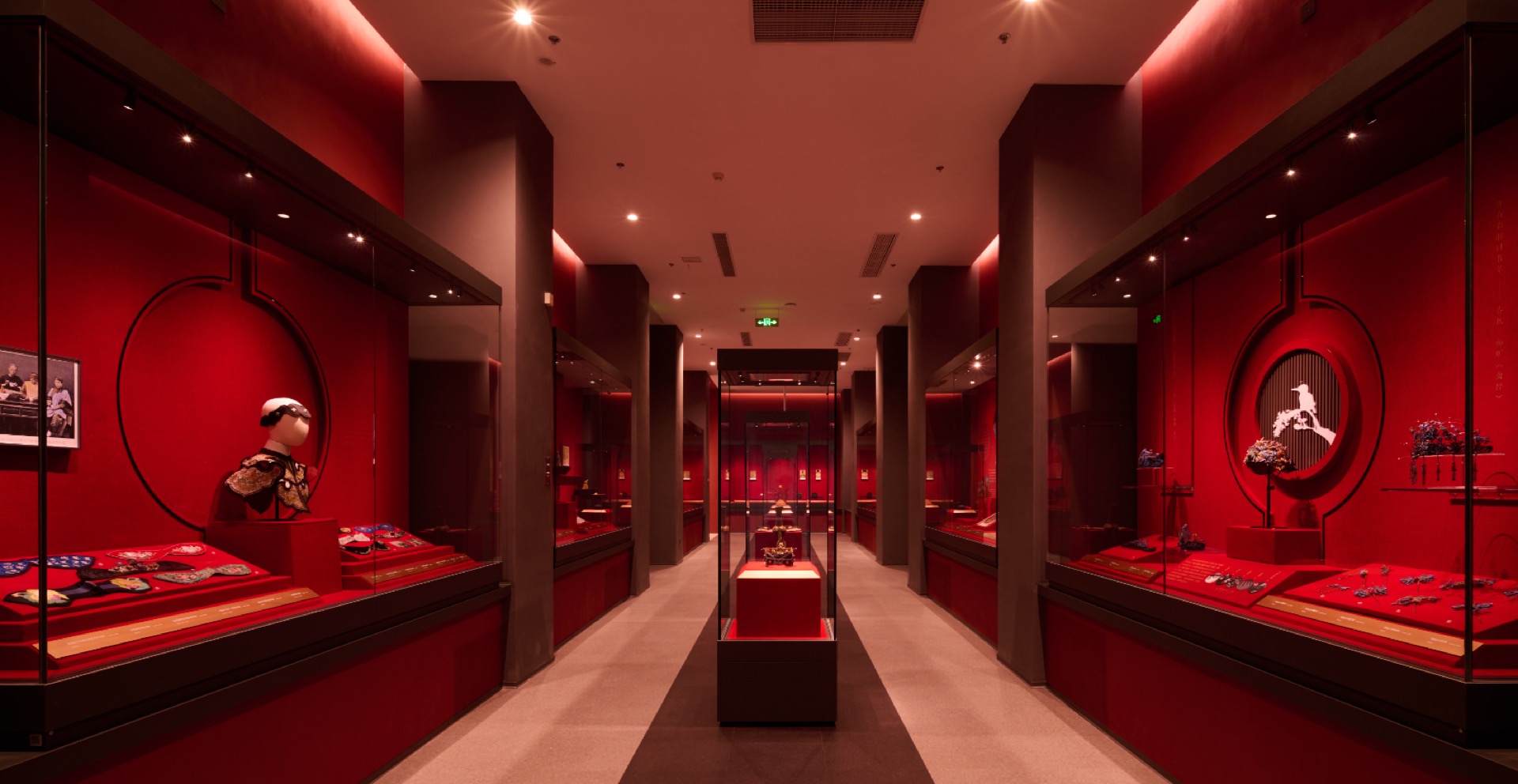 Red gallery interior